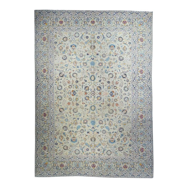 1960s Vintage Kashan Rug 10'8'' x 15'3'' For Sale
