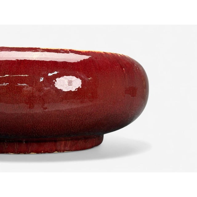 American Studio, Large Floor Pot, Red Ceramic Glaze, Usa, 1970s For Sale In New York - Image 6 of 7