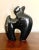 Late 20th Century Modern Contemporary Vintage Black Studio Pottery Horse Figure, Signed For Sale - Image 5 of 5