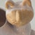 Vintage David Stewart Lion's Valley Pottery stoneware cat planter features a speckled light-colored glaze and is a mid-...