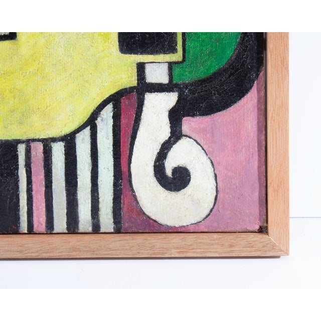 1950 Oil on Canvas Cubist Style Painting by John Eddy Hutchins For Sale - Image 4 of 10