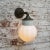 Vintage Industrial White Wall Lamp in Porcelain and Opaline Glass For Sale - Image 9 of 11