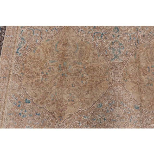 Mid-20th century Indian Botanic Handmade Wool Carpet For Sale - Image 11 of 11