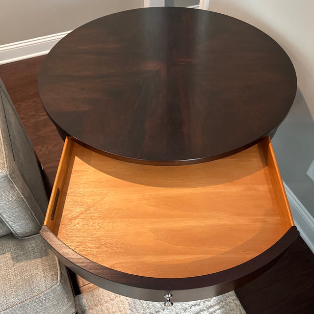 Ethan Allen Wilshire Rent Table - Modern Glamour Collection - Macchiato Finish For Sale In Charlotte - Image 6 of 8