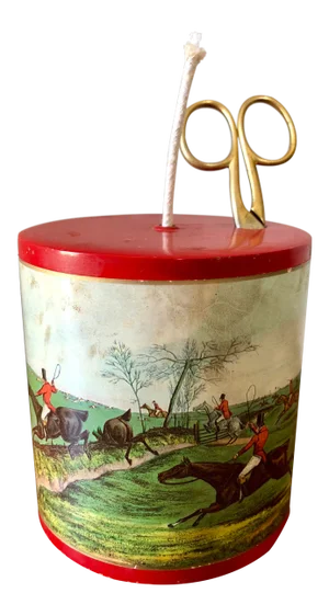 Vintage English Fox Hunt String Holder