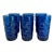 Set of 6 Crown Imperial Blue Flat Iced Tea Glasses by Tiara, Mid 20th Century For Sale