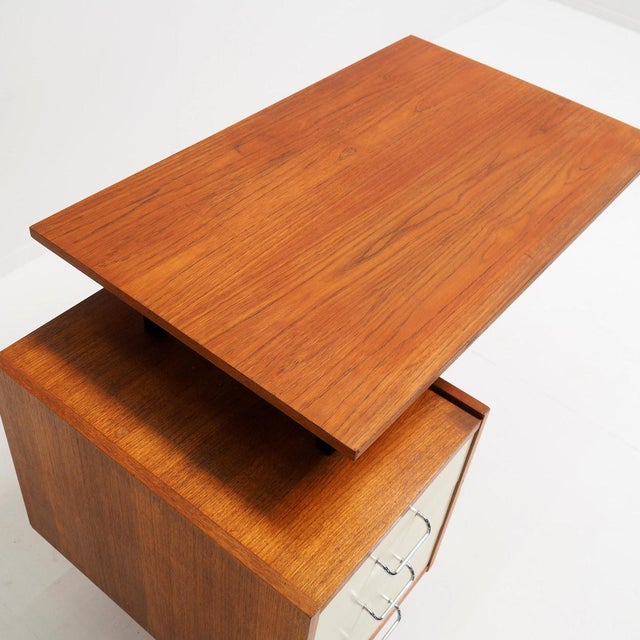 Mid-Century Functionalism Dutch Desk by Pastoe, 1950s For Sale - Image 11 of 13