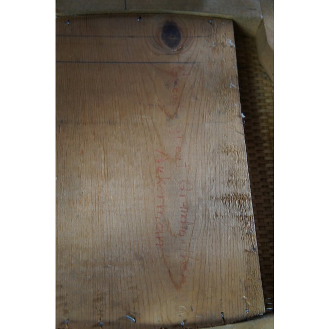 Antique Victorian Indianapolis MFG Co Wicker Rattan Portrait Chair 46" For Sale - Image 13 of 13