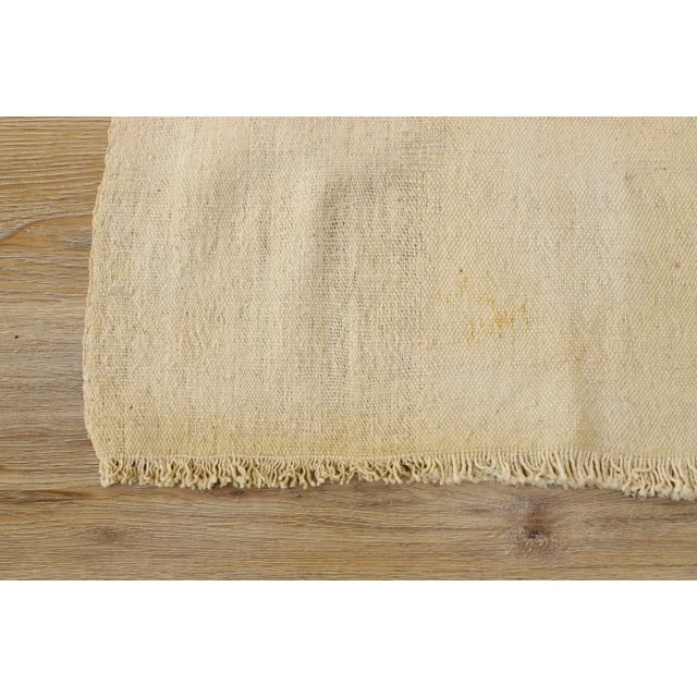 Textile 1970s Scandinavian Cream Ethnic Kilim Rug For Sale - Image 7 of 13
