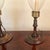 Georgian Style Mahogany & Brass Candlestick Lamps With Hurricane Shades - A Pair For Sale - Image 10 of 18