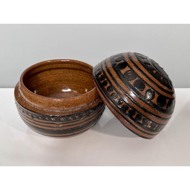 Modernist Spherical Studio Ceramic Art Box from Helma Klett, Germany, 1960s For Sale - Image 6 of 14