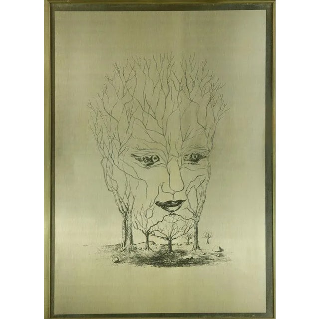 1940s Alexander Schawinsky, Bird Man, 1943, Mixed Media, Framed For Sale - Image 5 of 5