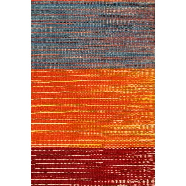 Handwoven Scandinavian Style Kilim Area Rug 5’5″ X 6’8″ For Sale - Image 11 of 13