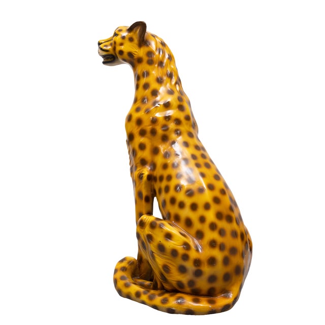Italian Ceramic Monumental Cheetah, 1970 For Sale - Image 6 of 12