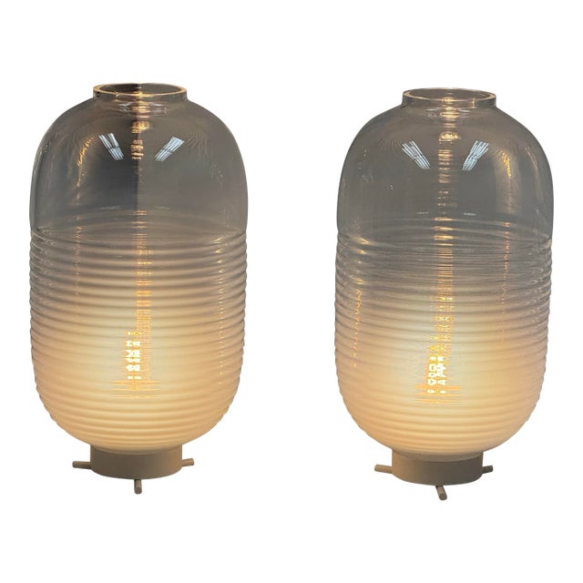 Jan Plecháč & Henry Wielgus for Bomma Lantern Table Lamps, Pair For Sale