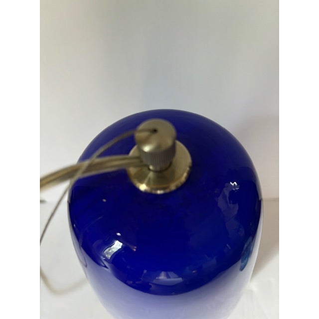 Mid 20th Century Murano Glass Sigaro Blue Pendant Design by Massimo Vignelli by Venini 1956 For Sale - Image 9 of 10