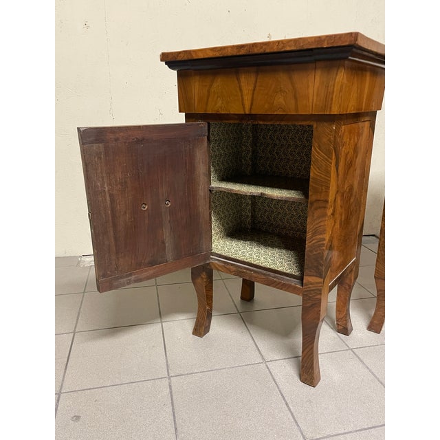 Large Art Deco Italian Bedside Tables, 1930s, Set of 2 For Sale - Image 16 of 18