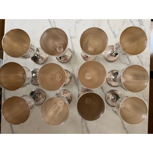 1960s Vintage Set of 12 Los Castillo Wine Glasses, Goblets, Stemware, With Parrots For Sale - Image 5 of 14