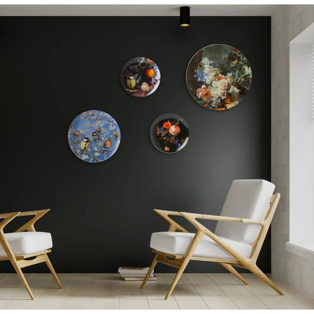 Large Delft Floral Splendor Wall Plate by Heiden delfts blauw, in New conditions. Designed from 2000 Stamped by Maker