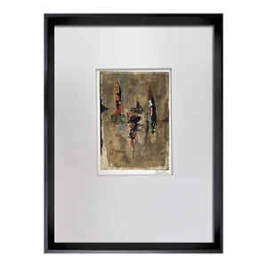 Johnny Friedlaender Etching Rives Hand Signed +Cat. Ref. W/Frame