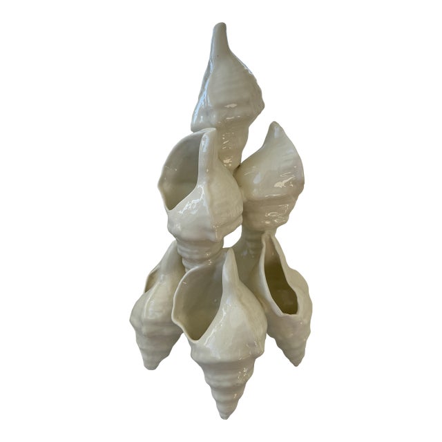 Vintage Italian Ceramic Floral Vase For Sale