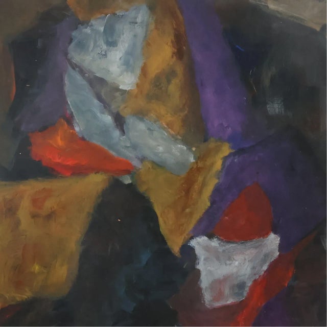 Abstract composition oil on board 30 x 19.25 in. Frame 31.5 x 20.75 in. NOT SIGNED