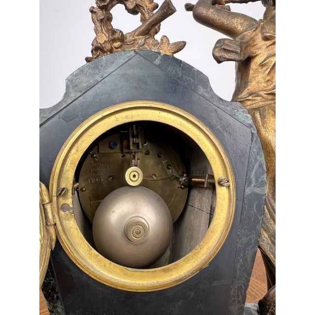 Vintage French Style Marble Clock For Sale - Image 13 of 18