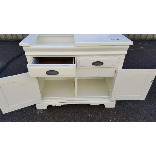 1960s Vintage Distressed Dry Sink Mini Bar For Sale - Image 9 of 10