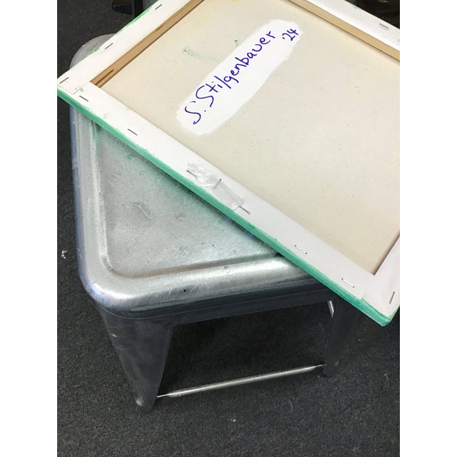 Contemporary Mixed Media Intuitive Abstract Painting on Stretched Canvas For Sale - Image 3 of 3