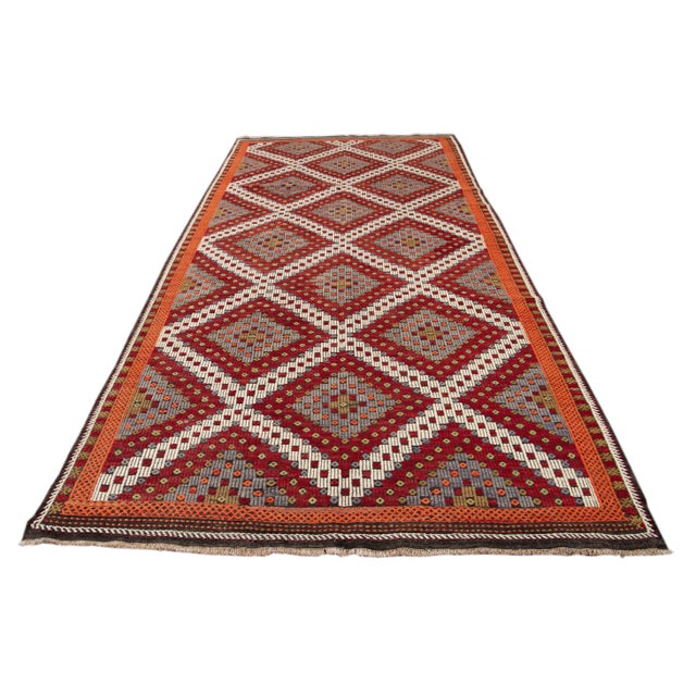 Vintage Soumak Wool Rug For Sale - Image 12 of 13