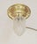 Art Nouveau brass ceiling lamp, circa 1910. Partially frosted clear glass shade. Hammered finish. The lamp has been...