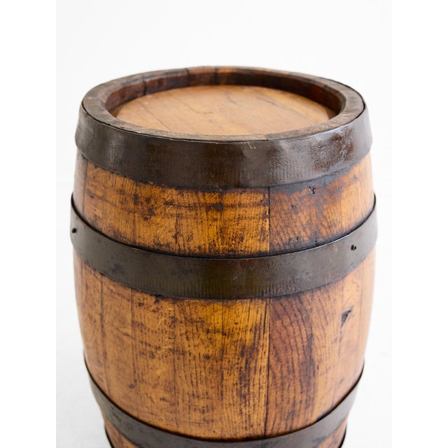 19th Century Italian Oak and Iron-Bound Coopered Barrel, 19th Century For Sale - Image 5 of 17