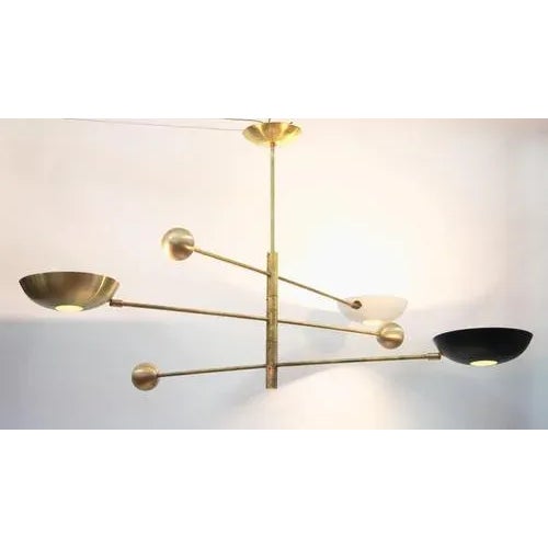 Orbitale Brass Chandelier by Silvio Piattelli For Sale - Image 9 of 13