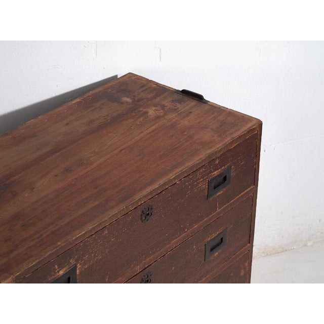 Antique Japanese chest of drawers – Meiji / Taishō Period (c.1890-1926)Dimensions: Length: 91 cm Depth: 44 cm Height: 76...