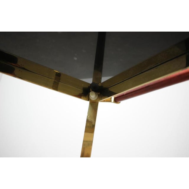 Mid-Century Brass Serving Trolley with Black Glass, Germany, 1970s For Sale - Image 9 of 11