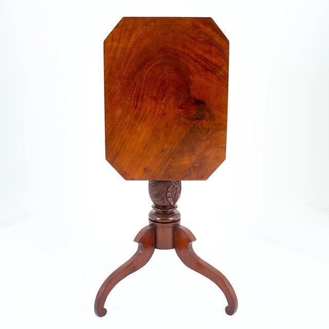 Wood Early 19th Century American Mahogany Tilt Top Tea Table For Sale - Image 7 of 7