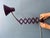 Vintage Space Age Purple Scissor Wall Lamp For Sale - Image 3 of 11