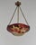 établissement Émile Gallé A French art deco hanging fixture in gild bronze with a Gallé bowl in acid-engraved cameo glass....