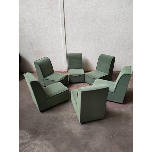 Green Mid-Century Modular Sofa, Set of 6 For Sale - Image 8 of 8