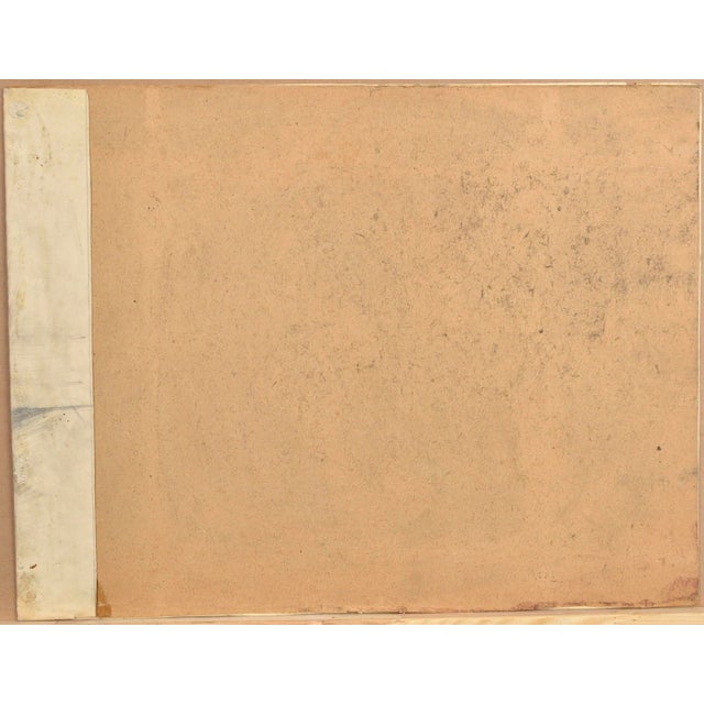 1950s Albert Goltjakov, Man with a Winter Hat, 1953, Pencil on Paper For Sale - Image 5 of 6
