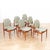 Set of six iconic Danish modern dining chairs designed by Arne Vodder for France & Son, showcasing the refined modernism...
