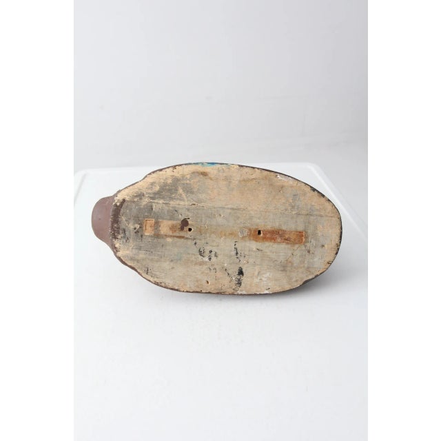 Vintage Cork Wood Mallard Duck Decoy For Sale - Image 11 of 13