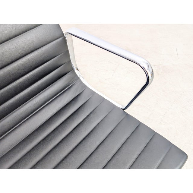 EA 108 Chair in Black Leather by Charles & Ray Eames for Vitra For Sale - Image 11 of 13