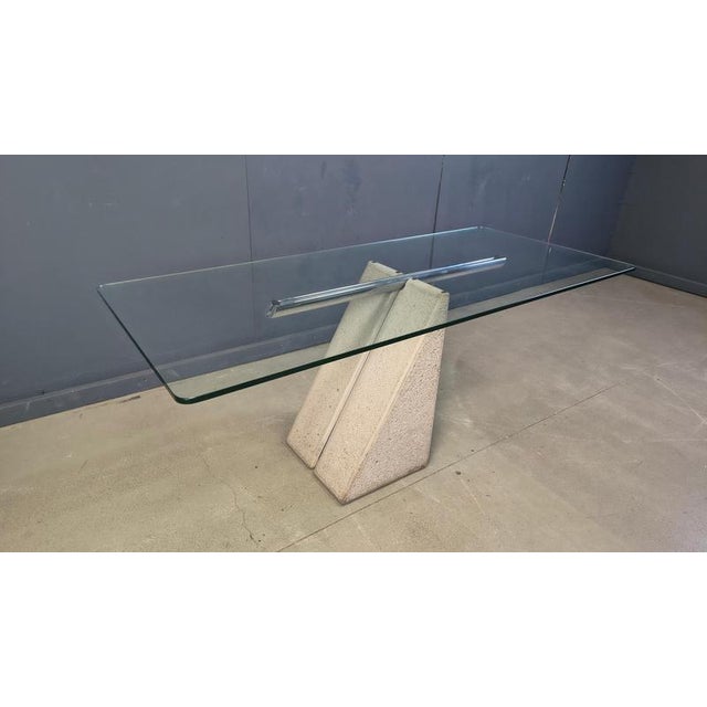 1970s Concrete Dining Table by Giovanni Offredi for Saporiti, 1970s For Sale - Image 5 of 13