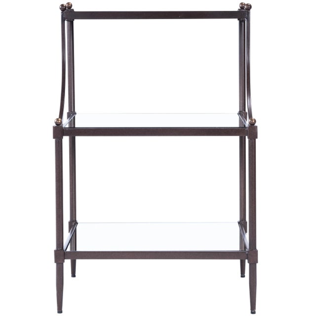 Peninsula Mirrored & Metal Side Table, Bronze For Sale - Image 11 of 11