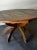 Brown Curved Hexagon Oak & Tile Dining Table Germany 1960s For Sale - Image 8 of 9