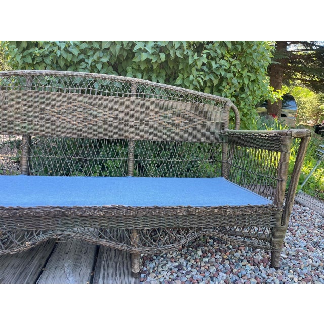 Wicker Settee 1930's For Sale - Image 4 of 12