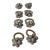 Juliska Stripe Bead Napkin Rings Set/8 For Sale