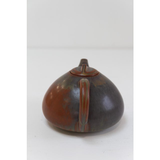 1950s Danish Teapot in Glazed Ceramic by Eva Stæhr-Nielsen for Saxbo, 1950s For Sale - Image 5 of 18