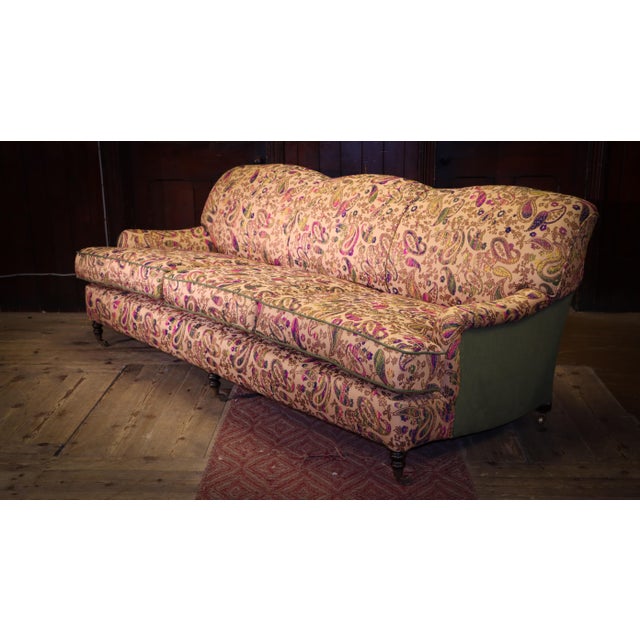 Early 21st Century Three-Seater Standard Sofa with Embroidered Paisley, 2010s For Sale - Image 5 of 16